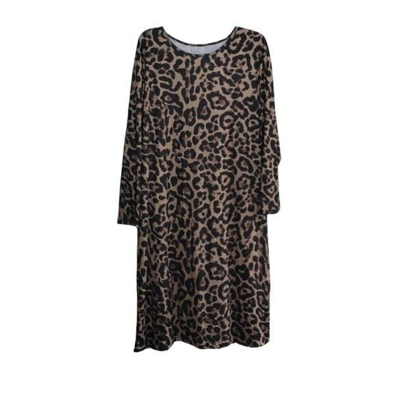 No Brand Dresses & Skirts - Women's Animal Print Plus Size Dress    RJ0503C